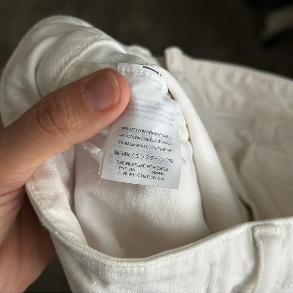 Madewell Emmett Wide Leg Crop Jeans in Tile White High Rise Women's Size 28 - Picture 11 of 12